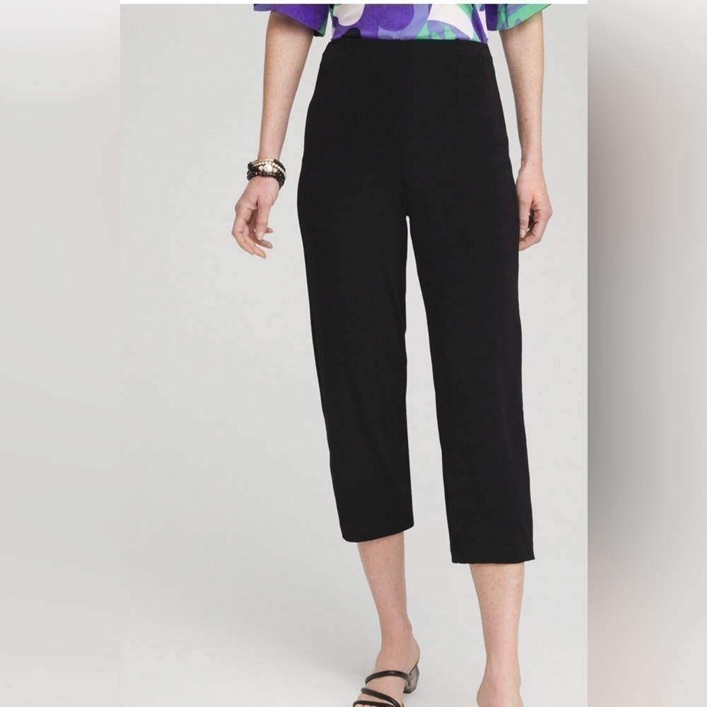 Chico's Travelers Black Liquid Knit Jersey 2R (L)
